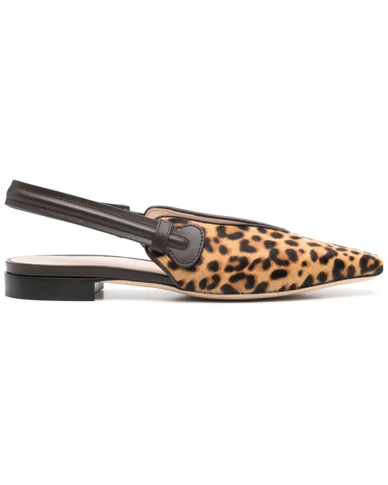 Rodo Ballerinas mit Leoparden-Print - Braun Braun