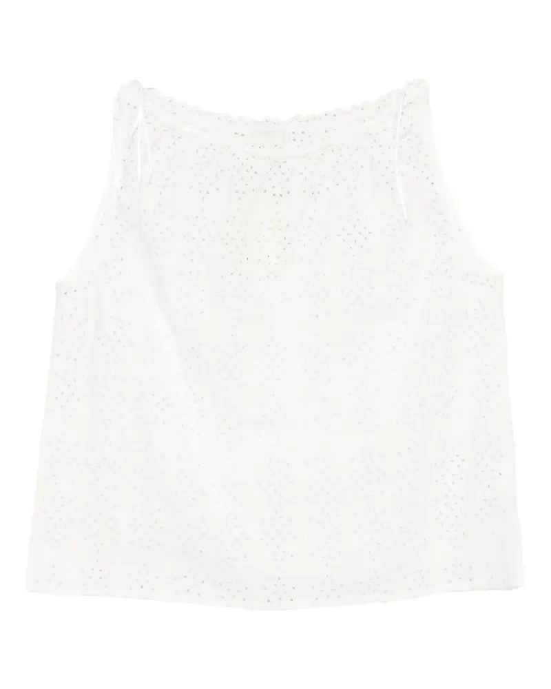Posse Harriet Bluse mit Lochstickerei - Weiß Weiß