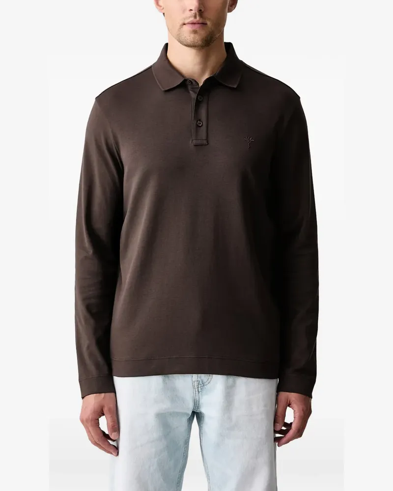 JOOP! Perolo long-sleeve cotton polo shirt - Braun Braun