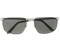 Sonnenbrille mit eckigem Gestell - Silber