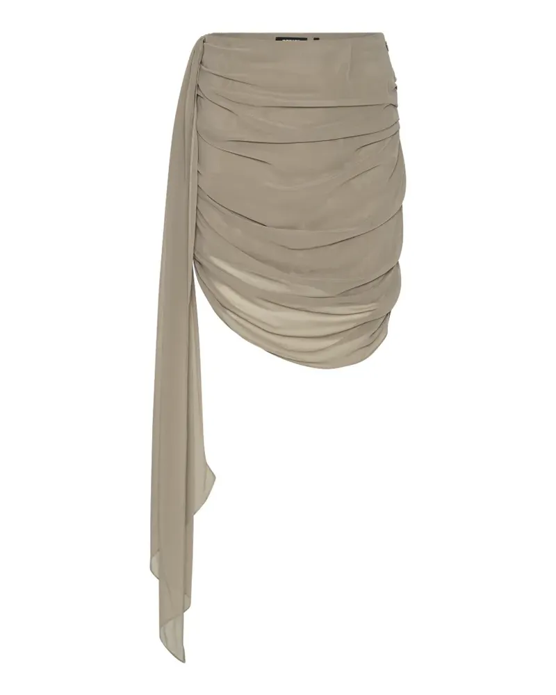 ROTATE Birger Christensen Drapierter Chiffon-Minirock - Grau Grau