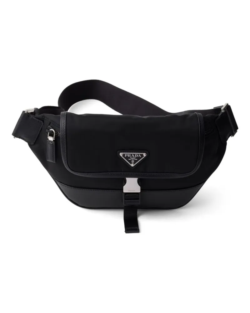 Prada Gürteltasche mit Lederbesatz - Schwarz Schwarz