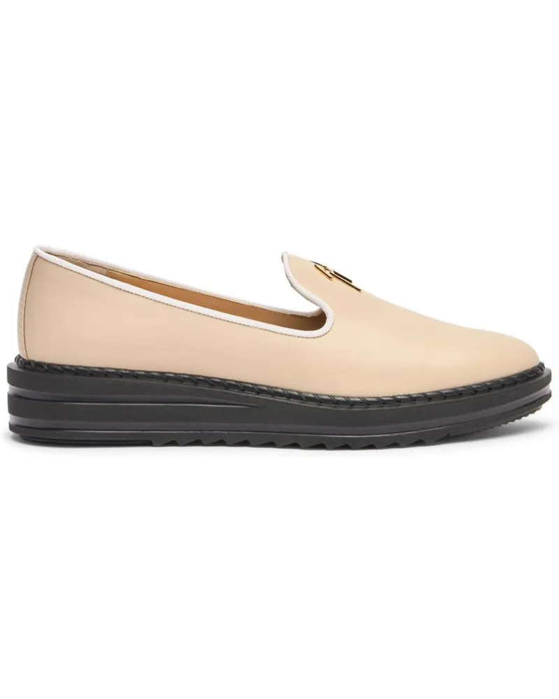 Giuseppe Zanotti Tim Loafer mit Logo - Nude Nude