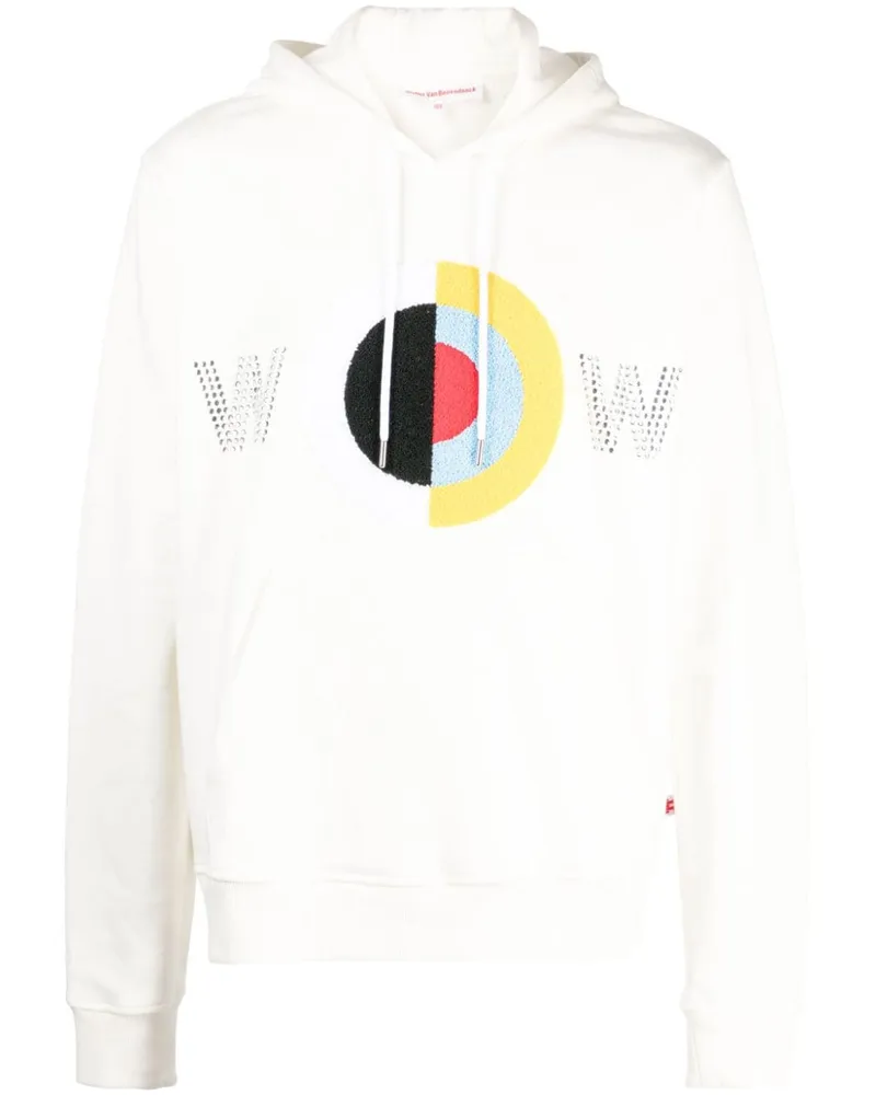 Walter van Beirendonck Bestickter Hamza Hoodie Weiß