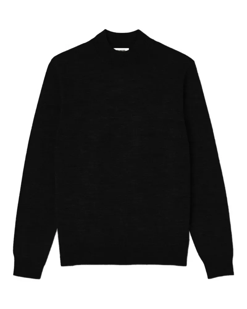 Sandro Pullover mit Stehkragen - Schwarz Schwarz