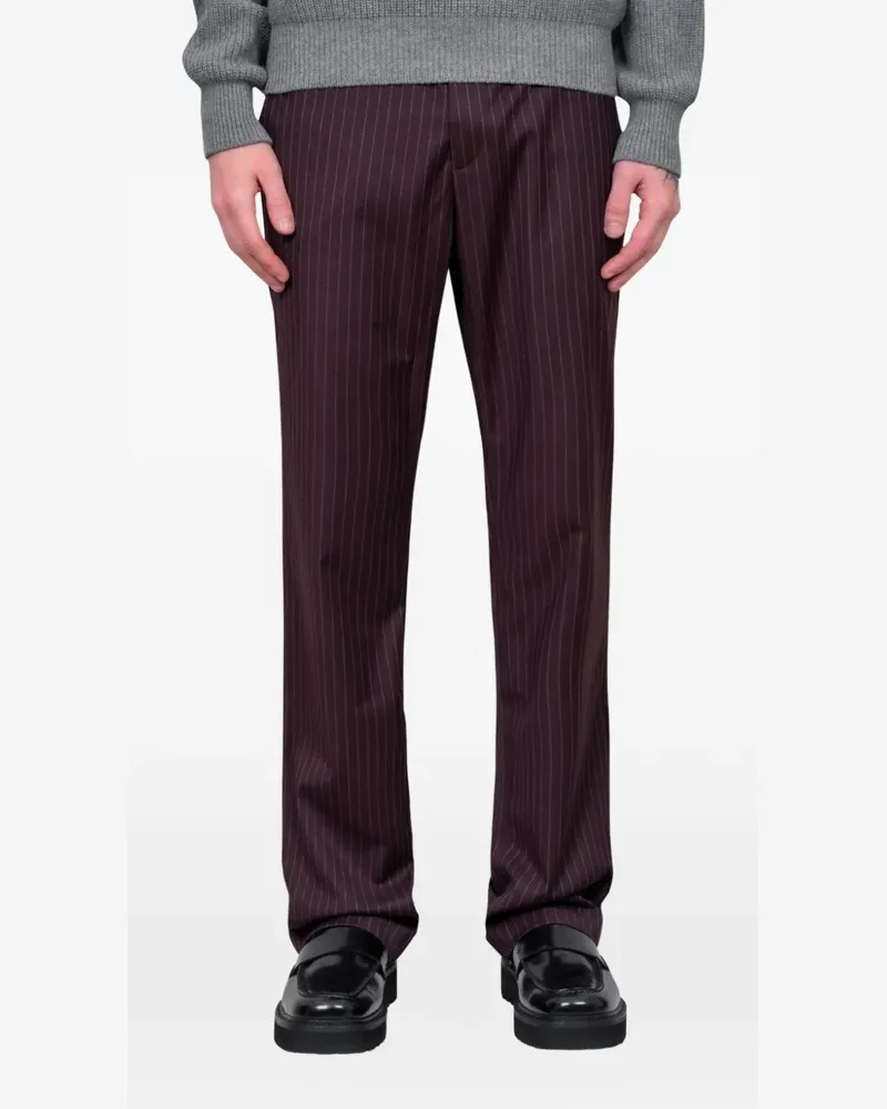 GIMAGUAS striped-pattern trousers - Braun Braun