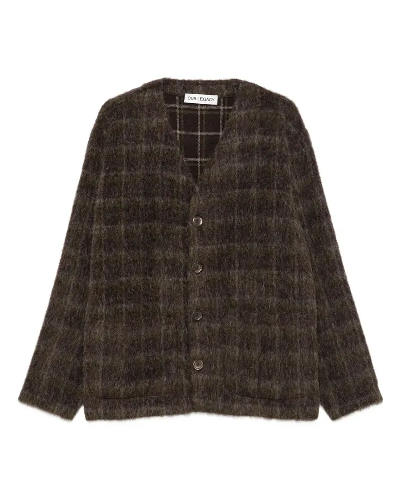 Our Legacy Karierter Cardigan - Braun Braun