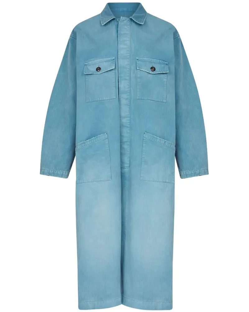 Maison Margiela Klassischer Trenchcoat - Blau Blau