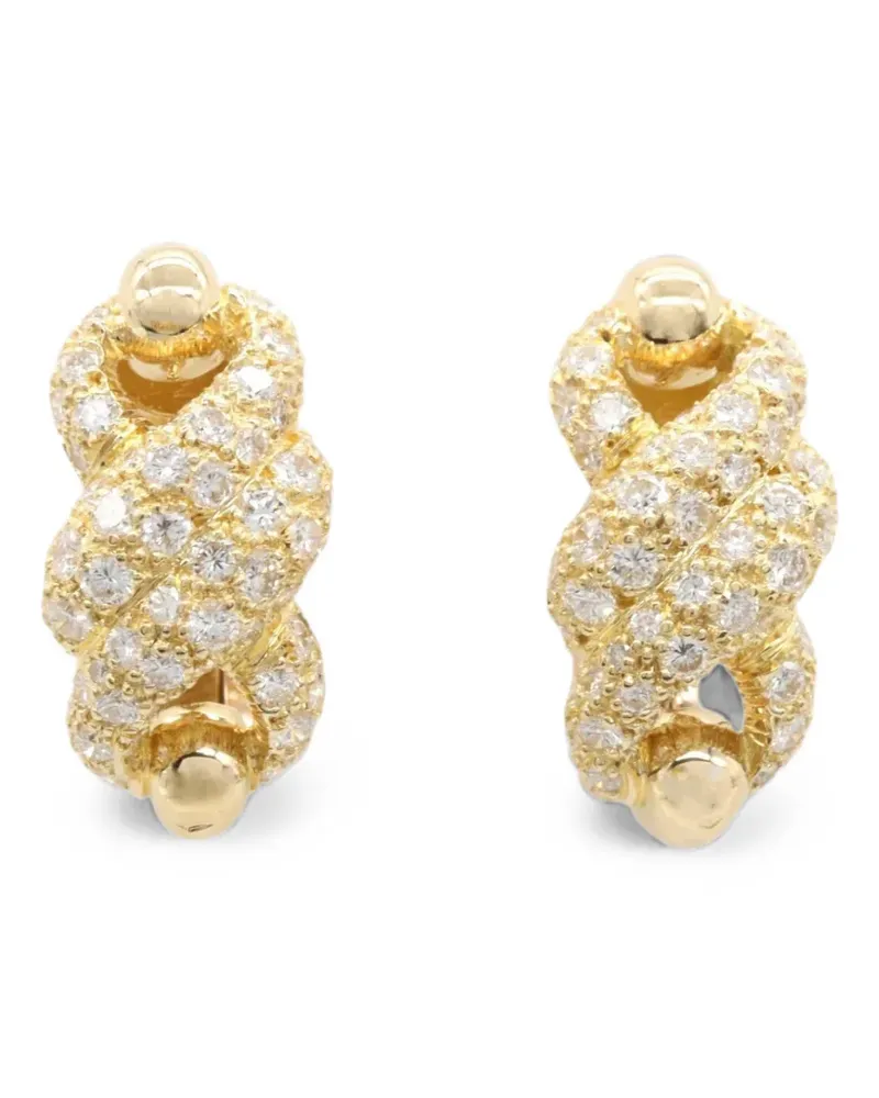Cartier 2010s Tornado diamond earrings - Gold Gold