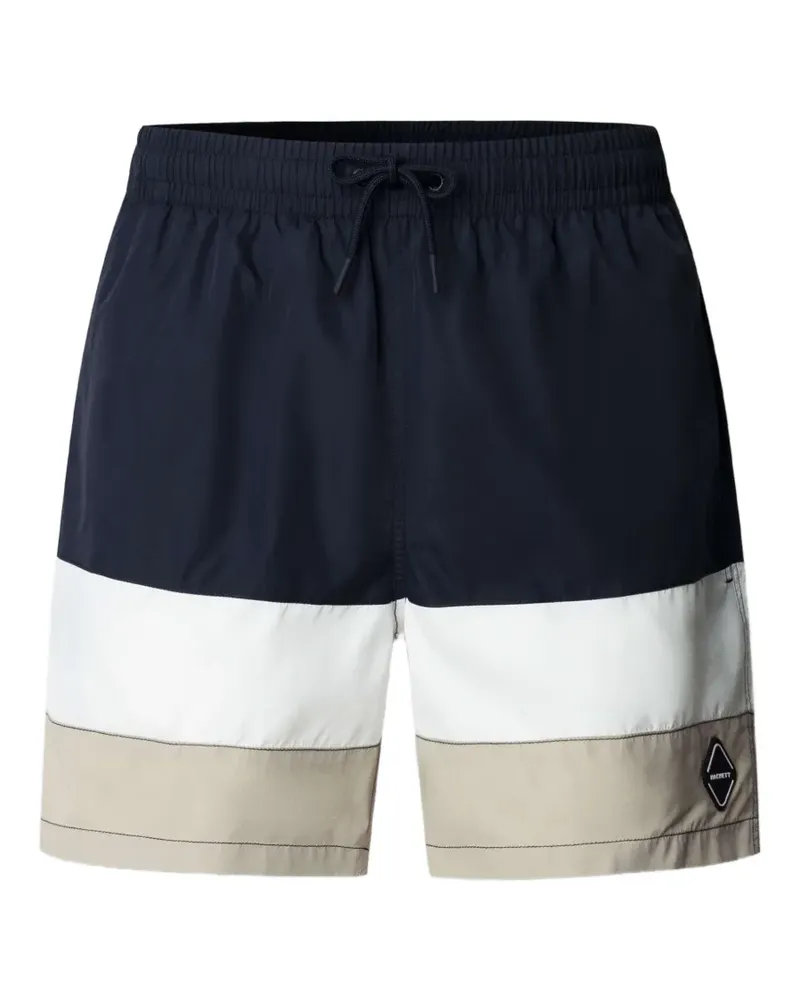 Hackett Badeshorts in Colour-Block-Optik - Blau Blau