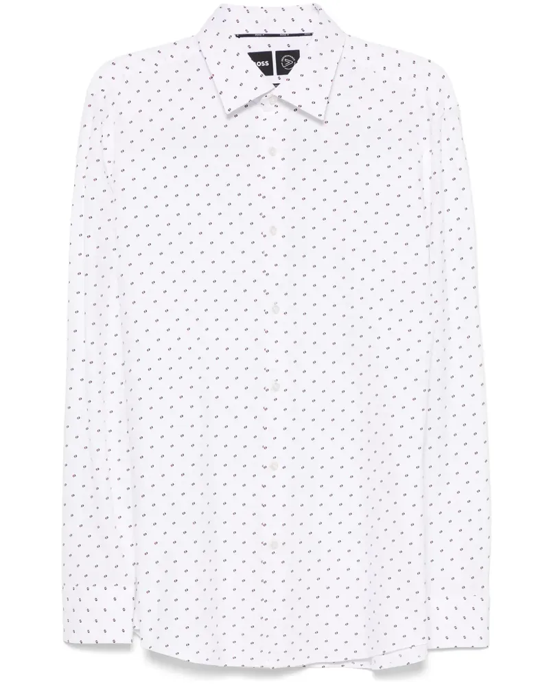 HUGO BOSS Hemd mit Print - Weiß Weiß