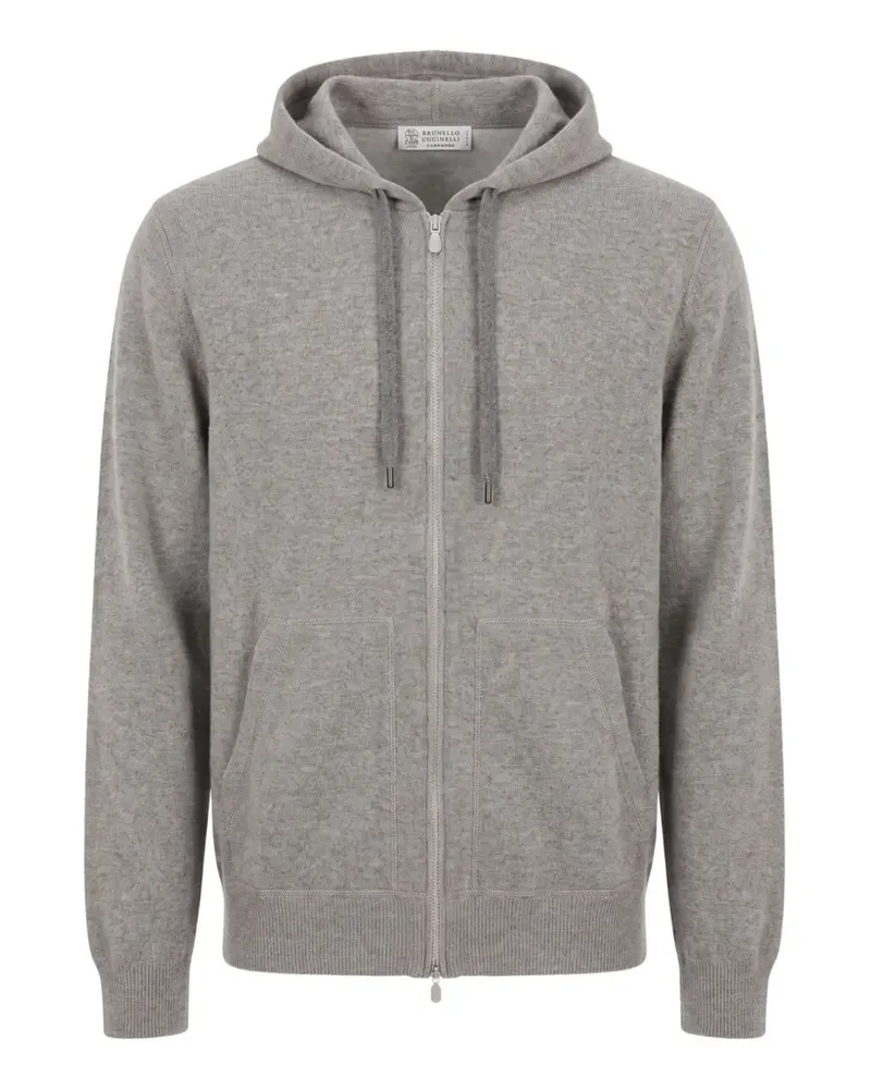 Brunello Cucinelli Kapuzenjacke mit Kordelzug - Grau Grau