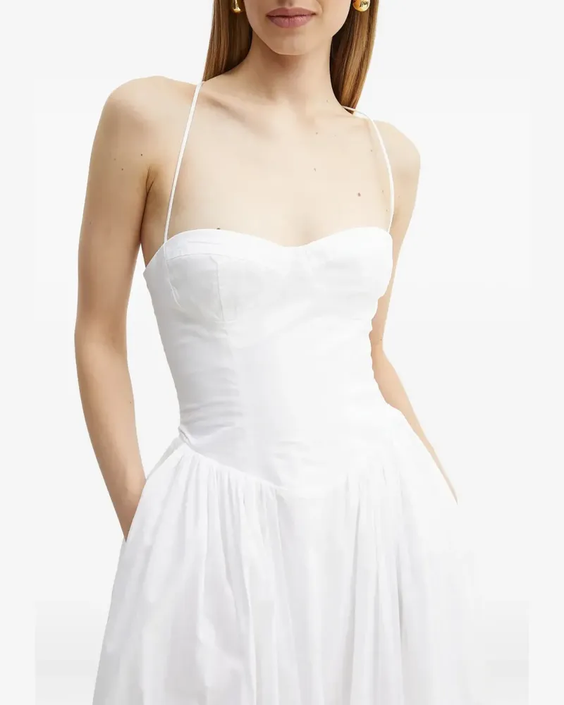Bardot Midikleid mit Spitze - Weiß Weiß