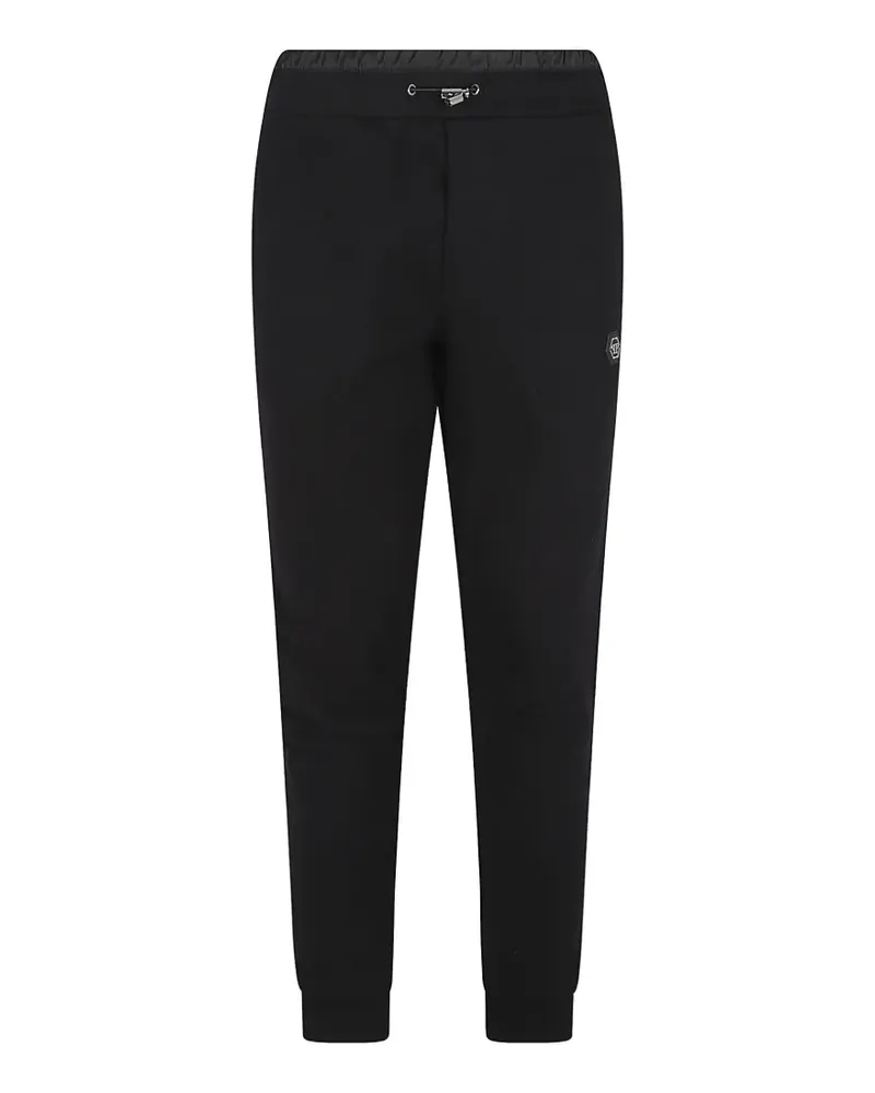 Philipp Plein logo-patch drawstring track pants - Schwarz Schwarz
