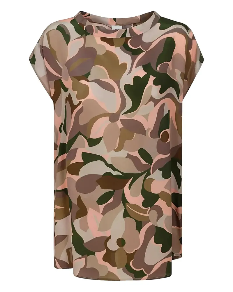 ASPESI Bluse mit abstraktem Print - Braun Braun