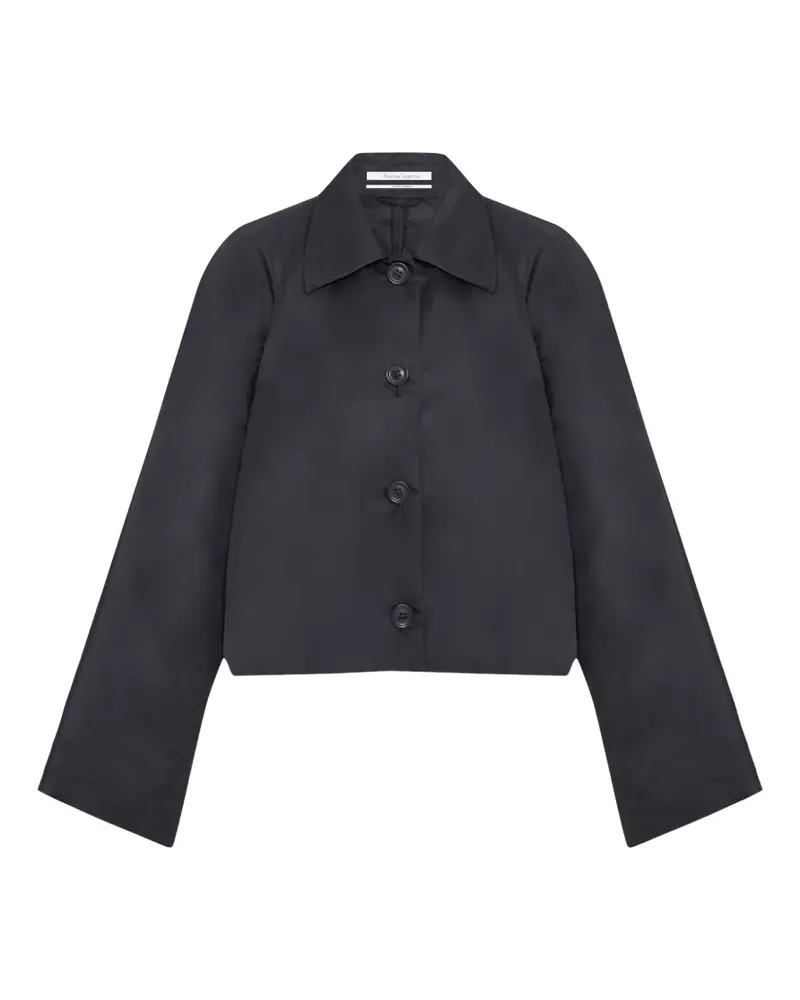 Another Tomorrow Balmacaan jacket - Schwarz Schwarz