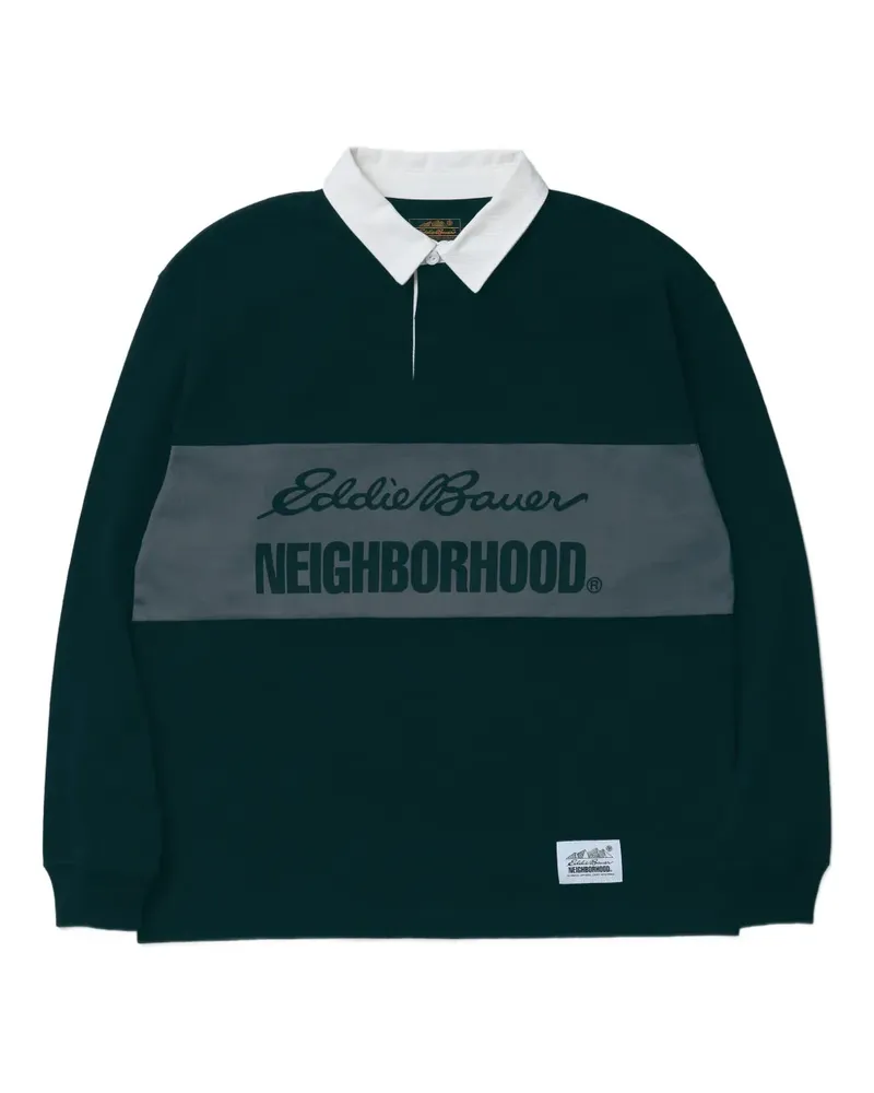 Neighborhood x Eddie Bauer logo-print polo shirt - Blau Blau