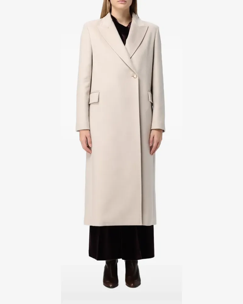 AGNONA peak-lapels double-breasted cashmere coat - Nude Nude
