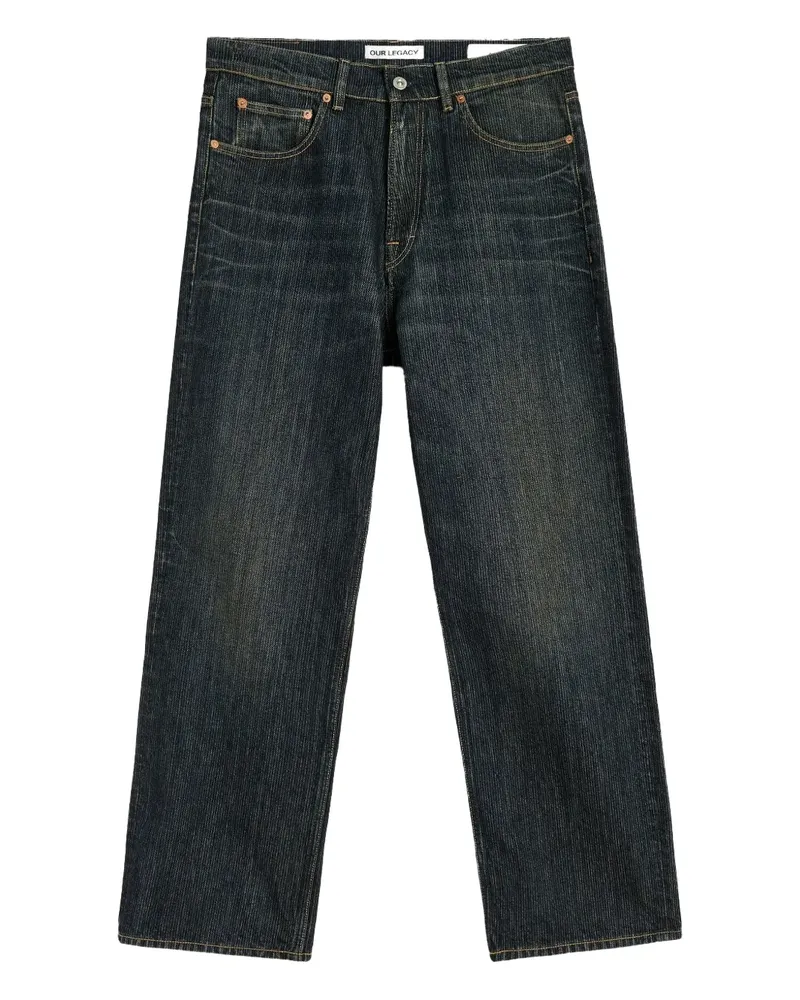 Our Legacy Twill-Jeans mit Kette - Blau Blau