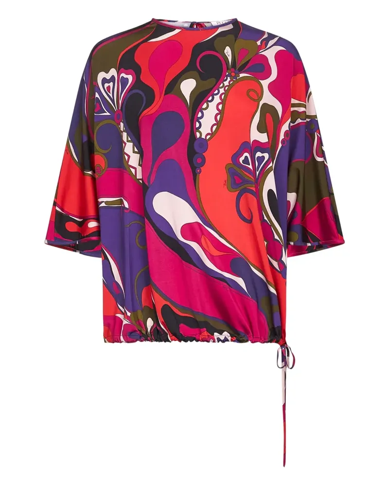 Emilio Pucci Oberteil mit Orchideen-Print - Rosa Rosa