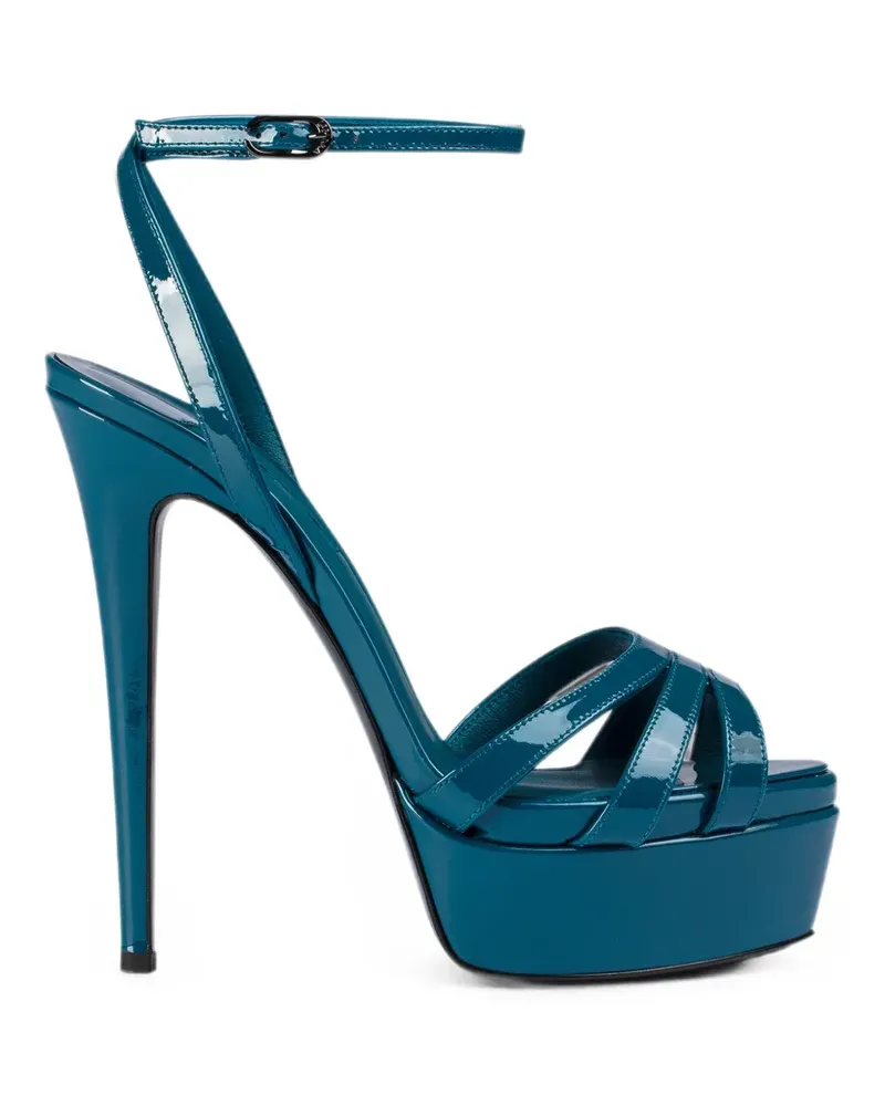 Le Silla Lola Sandalen aus Lackleder - Blau Blau
