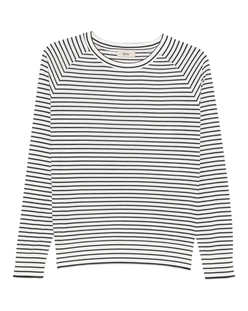 Herno striped long-sleeve top - Weiß Weiß