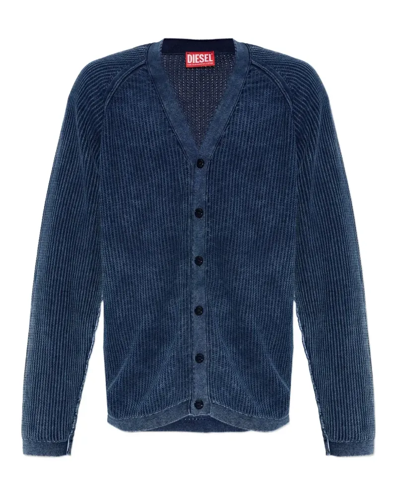 Diesel ribbed-knit K-SCIMI cardigan - Blau Blau