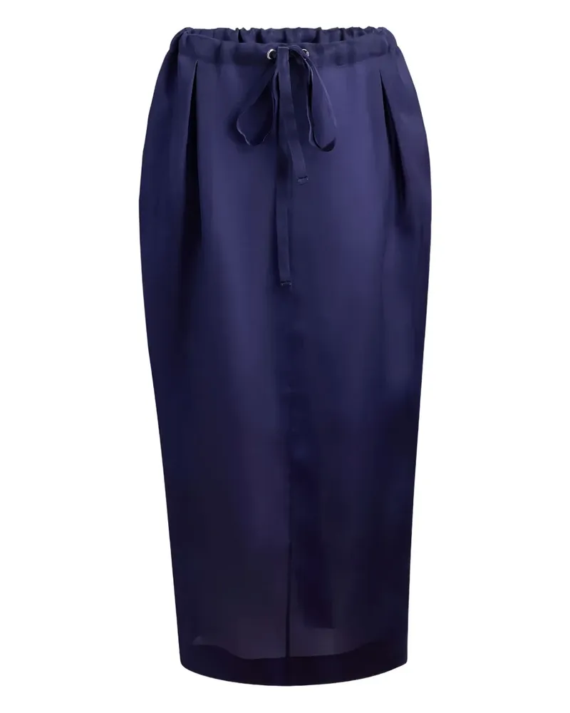 KHAITE Chenton elasticated-waist maxi skirt - Blau Blau