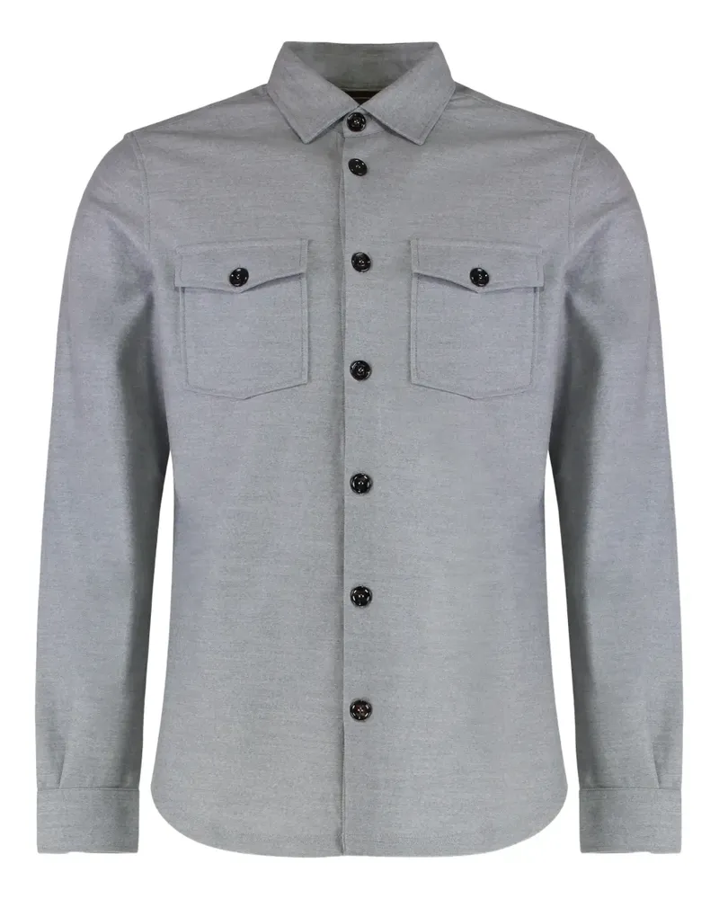 MOORER chest-pocket shirt - Grau Grau