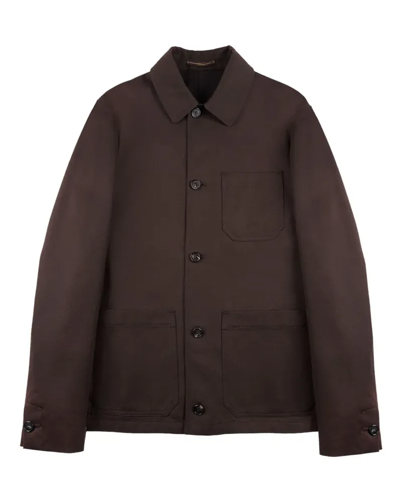 Incotex Jacke mit aufgesetzten Taschen - Braun Braun