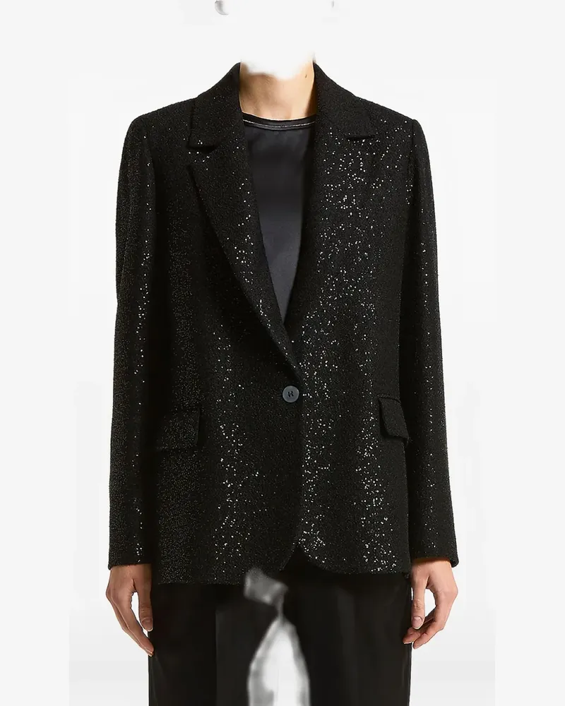 Peserico sequin-embellished blazer - Schwarz Schwarz