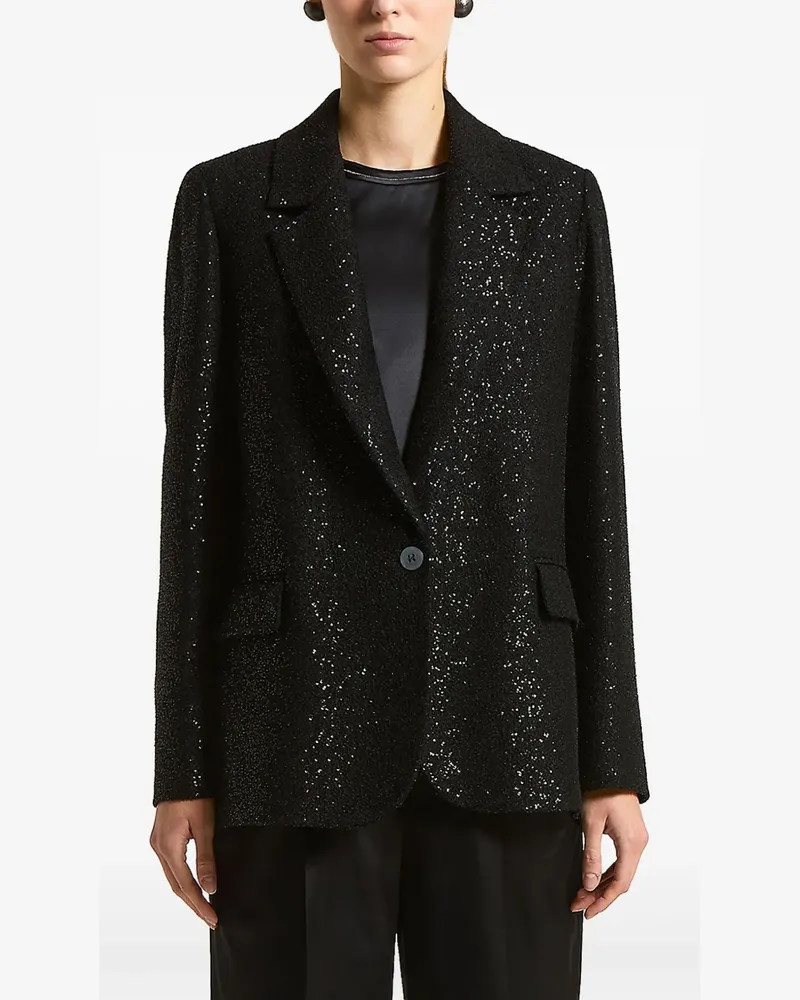 Peserico Sakko mit Pailletten - Schwarz Schwarz