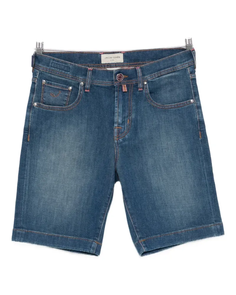 Jacob Cohën Nicolas logo-patch shorts - Blau Blau