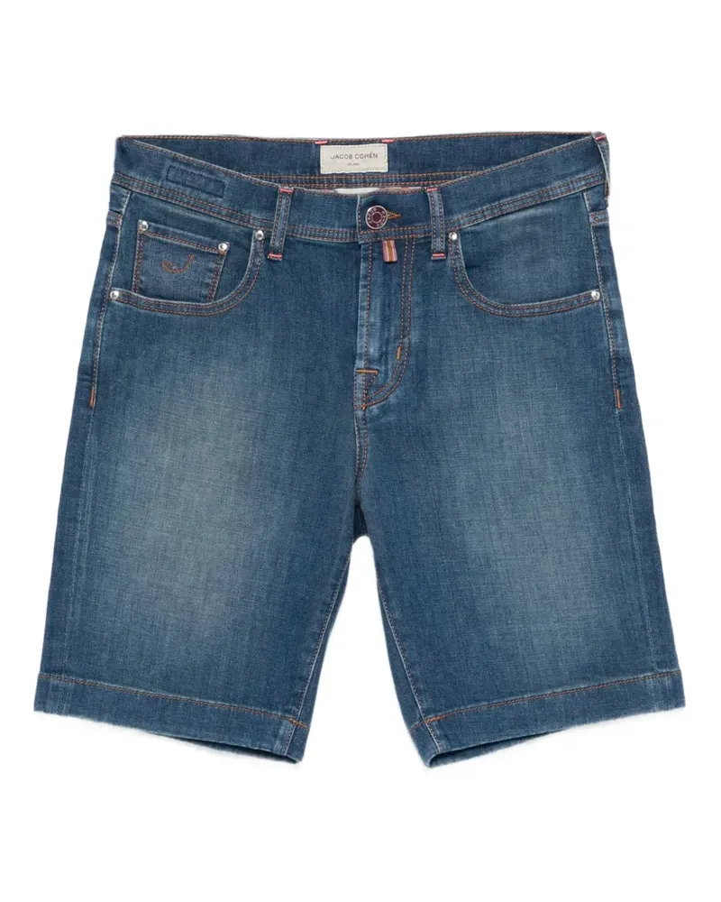 Jacob Cohën Nicolas logo-patch shorts - Blau Blau