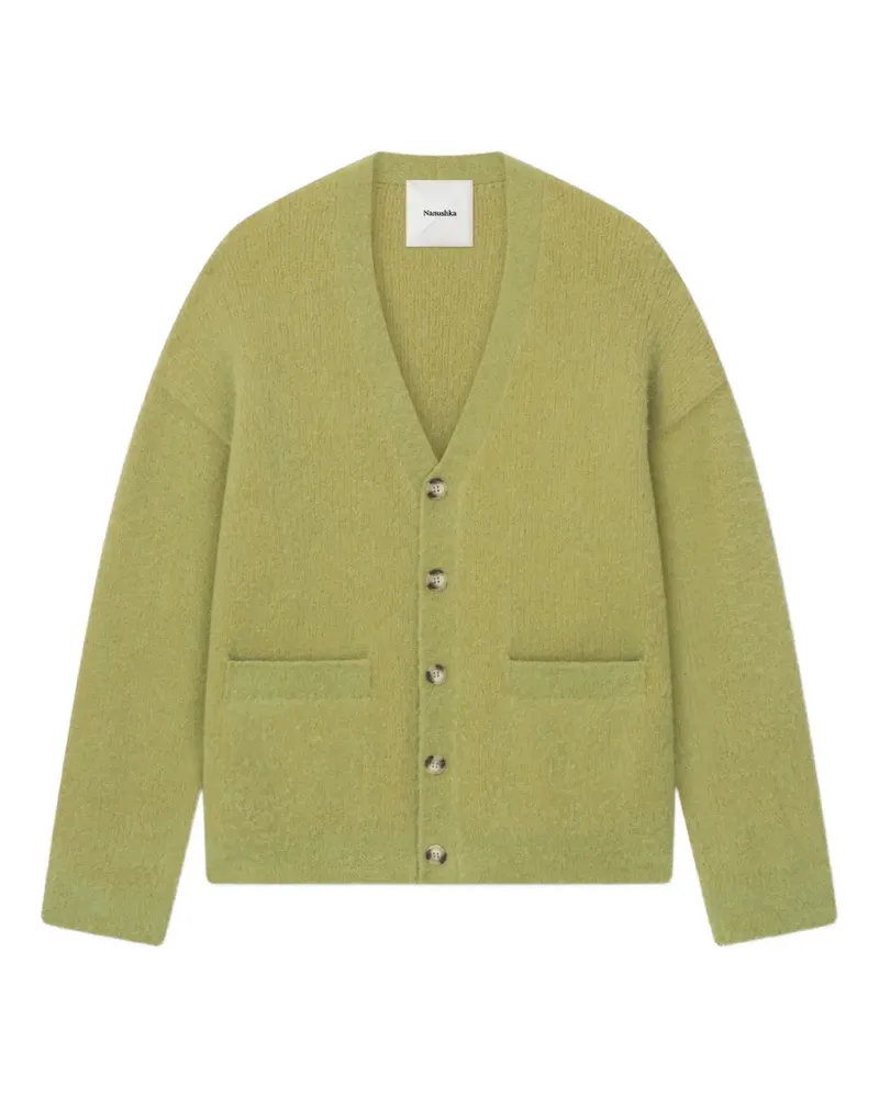 Nanushka Gebürsteter Henri Cardigan - Grün Grün