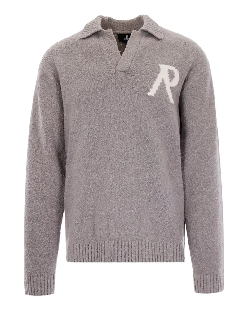 REPRESENT Pullover mit Poloshirtkragen - Grau Grau