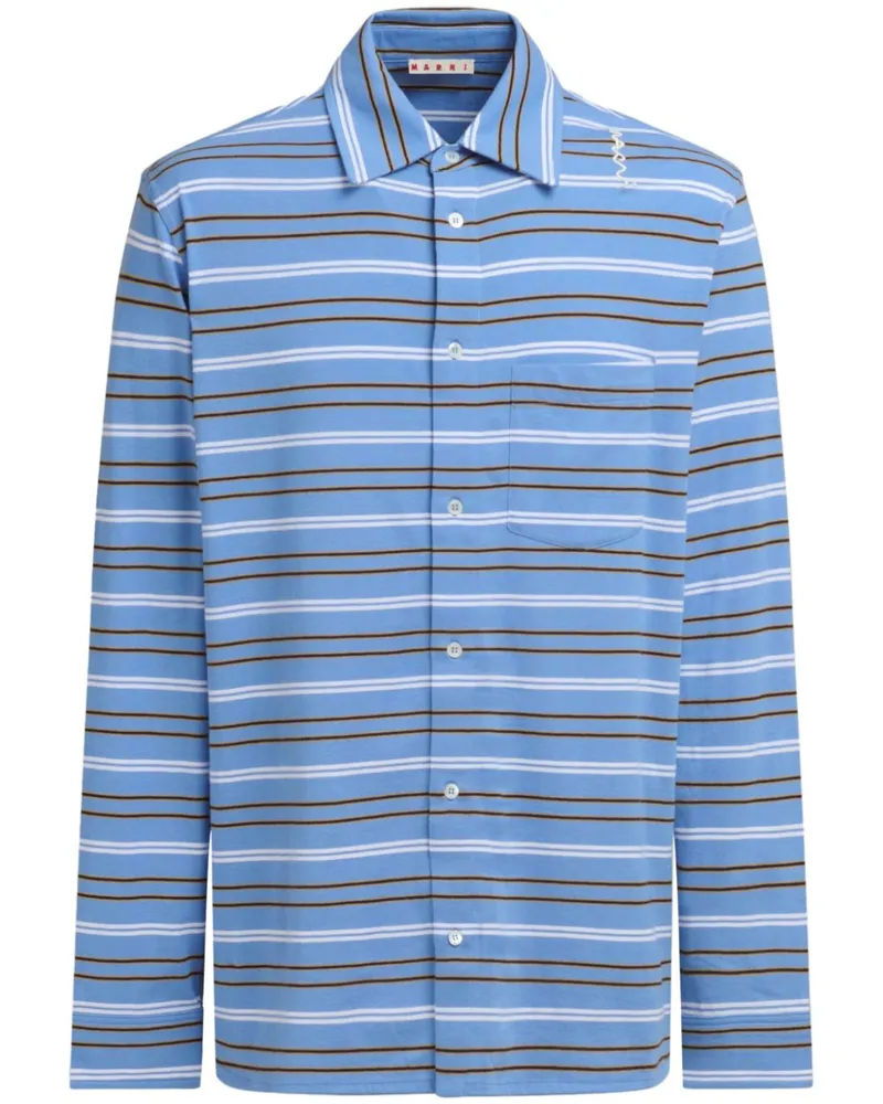 Marni Gestreiftes Hemd - Blau Blau