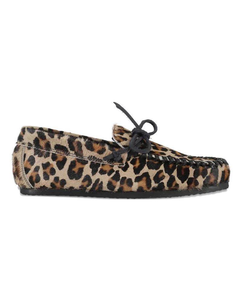 Semicouture Maika animal-print loafers - Braun Braun