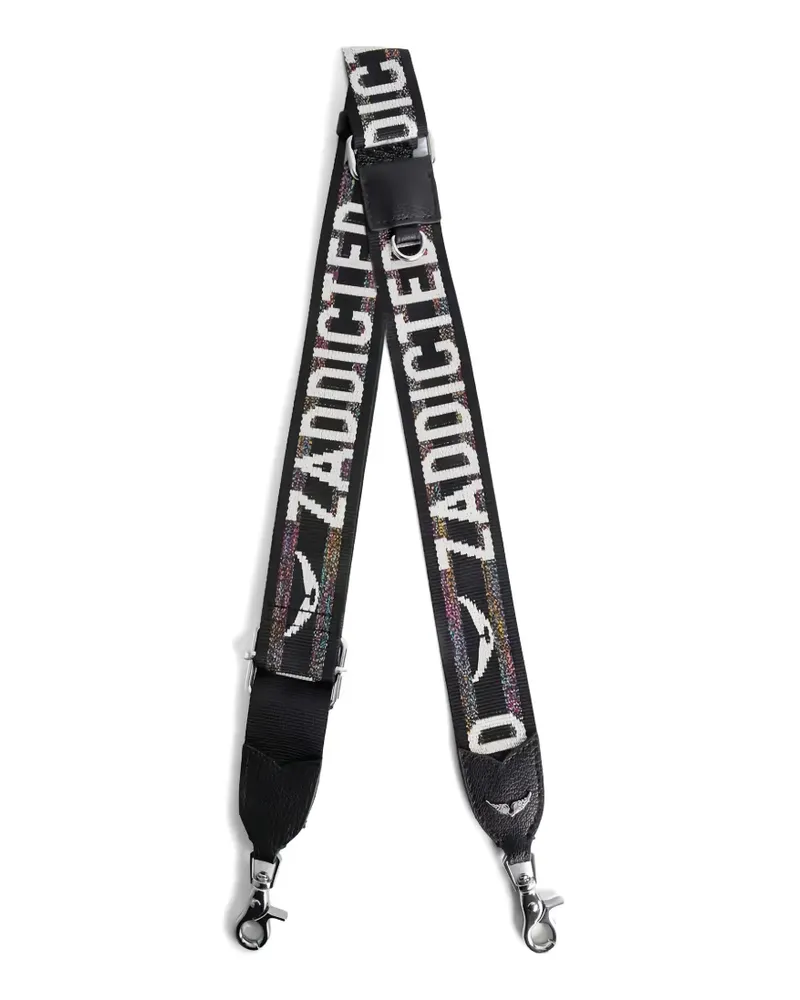 Zadig & Voltaire glitter intarsia bag strap - Schwarz Schwarz