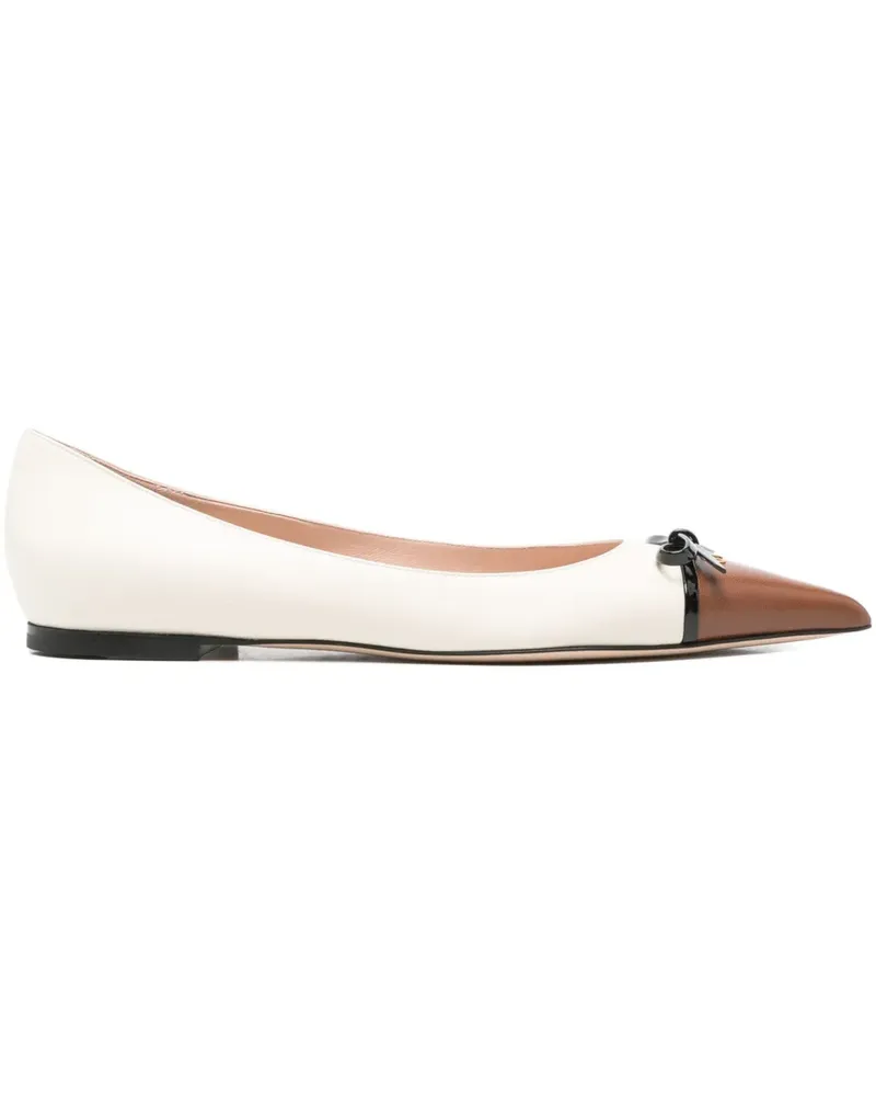 Valentino Garavani Ballerinas aus Leder - Weiß Weiß