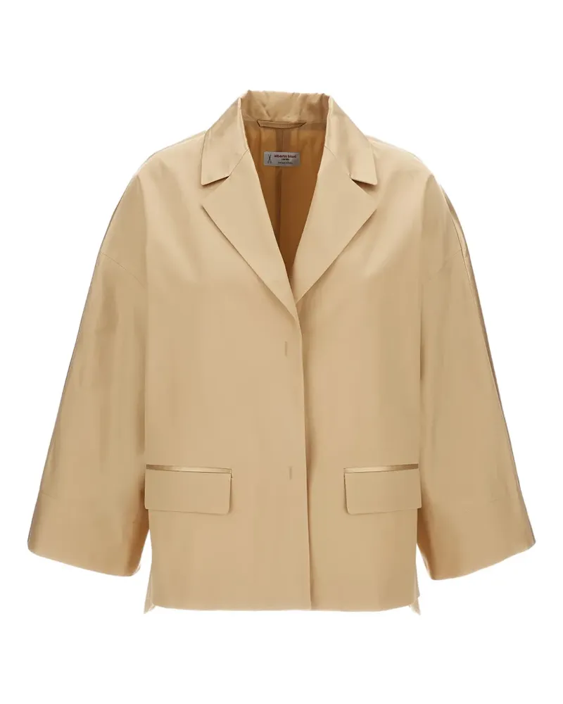 Alberto Biani dropped-shoulder notched-lapels jacket - Nude Nude