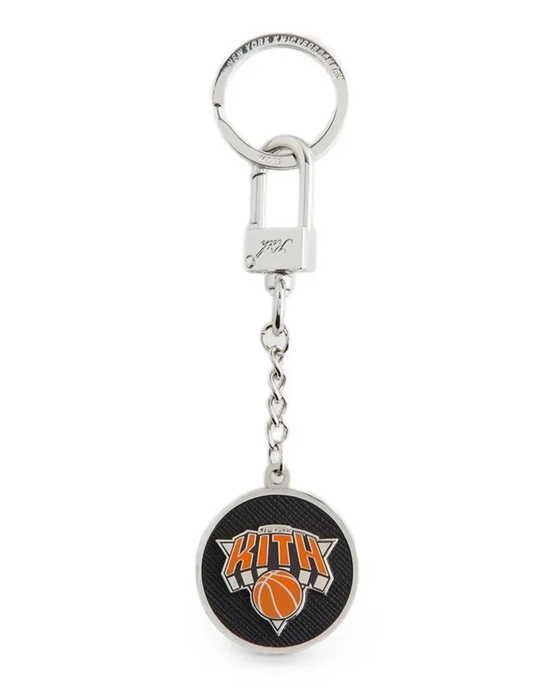 KITH Schlüsselanhänger mit Logo-Print - Silber Silber