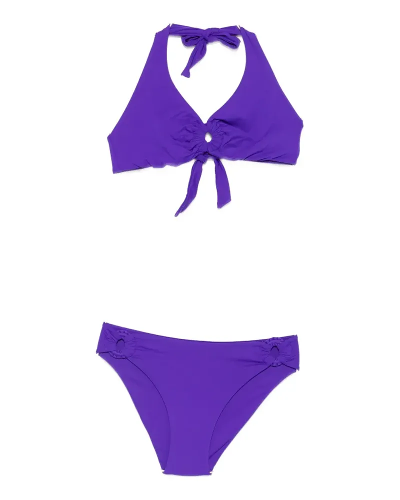 FISICO-Cristina Ferrari ring-detail halterneck bikini - Violett Violett