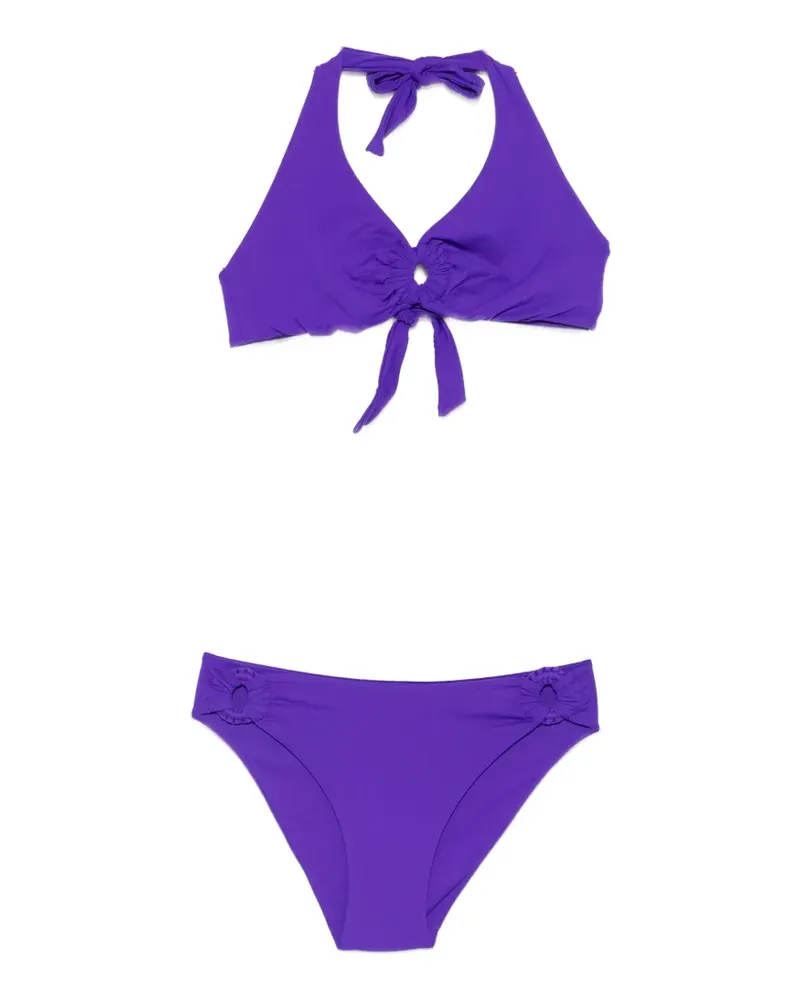 FISICO-Cristina Ferrari ring-detail halterneck bikini - Violett Violett