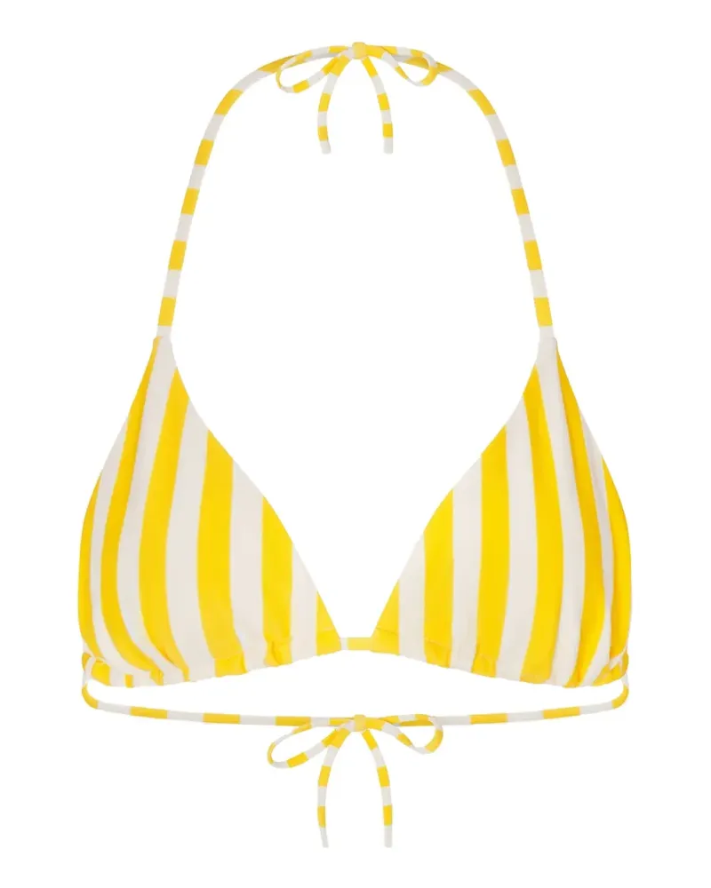 Simon Miller Gestreiftes Bwai Bikinioberteil - Gelb Gelb
