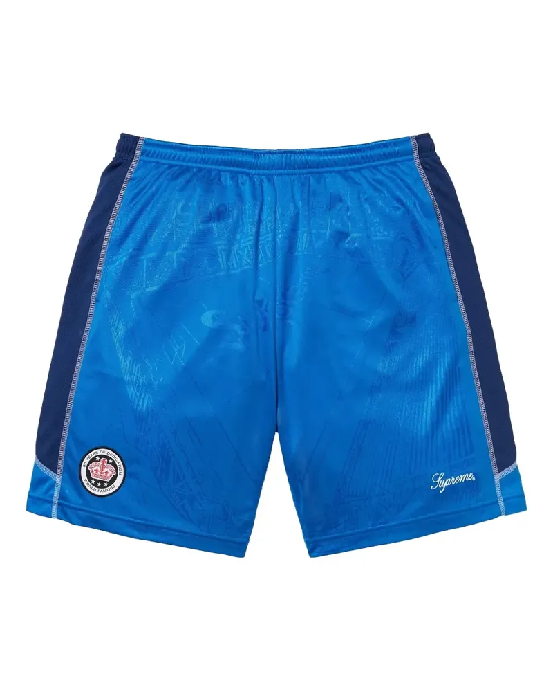 Supreme Being patterned-jacquard soccer shorts - Blau Blau