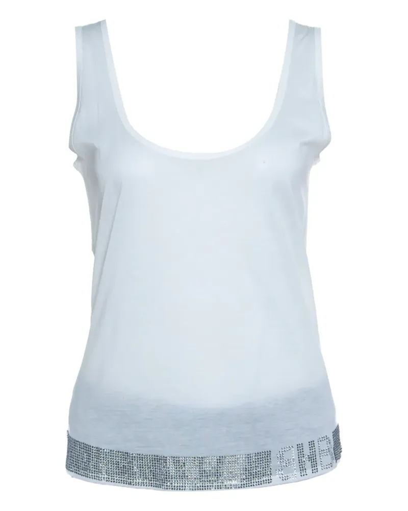 HUGO BOSS Pre-owned Tanktop mit Kristallen - Weiß Weiß