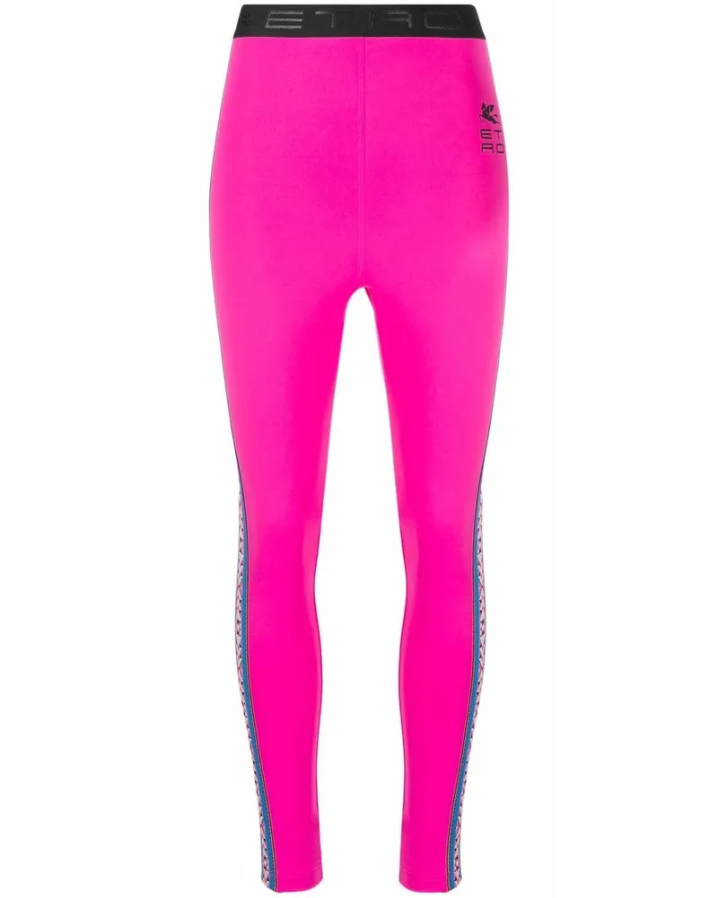 Etro Leggings mit Logo-Print - Rosa Rosa