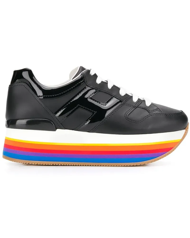 Hogan Sneakers mit Regenbogen-Sohle - Schwarz Schwarz