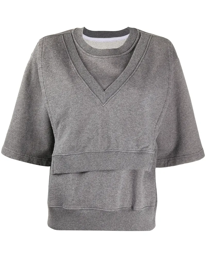Maison Margiela Oberteil im Layering-Look - Grau Grau